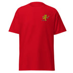 Embroidered Teddy Bear Bomber T shirt - Red