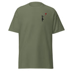 Embroidered Balloon girl T shirt - Military Green