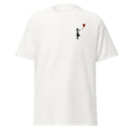 Embroidered Balloon girl T shirt - White