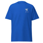 Embroidered White Flower Thrower T shirt - Royal