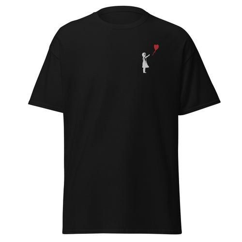 Embroidered White Balloon girl T shirt
