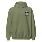 Embroidered Shooting Panda Hoodie - Military Green