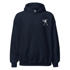 Embroidered Flower Thrower Hoodie - Navy