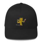 Embroidered Teddy Bear Bomber Baseball cap - Black