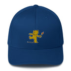 Embroidered Teddy Bear Bomber Baseball cap - Royal Blue