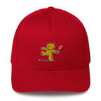 Embroidered Teddy Bear Bomber Baseball cap - Red
