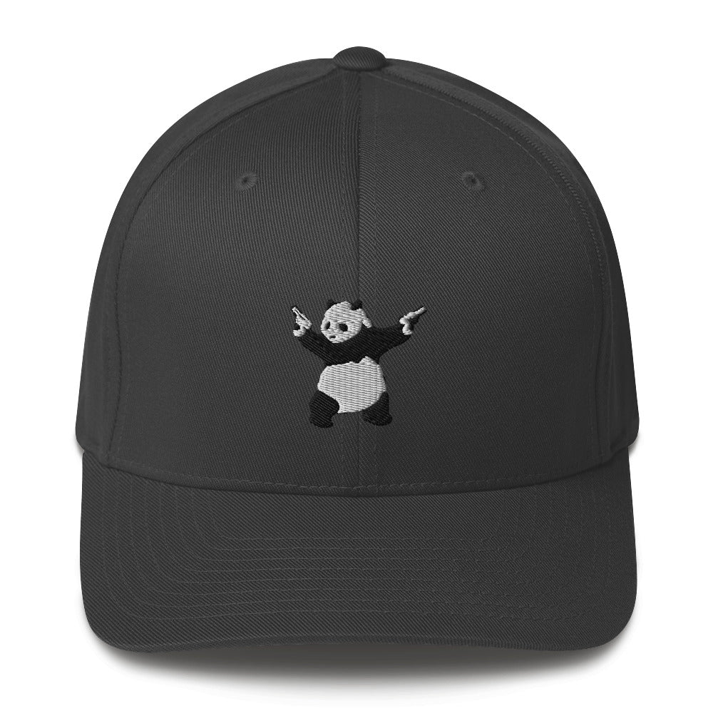 Embroidered Shooting Panda Baseball cap - Dark Grey