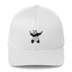 Embroidered Shooting Panda Baseball cap - White