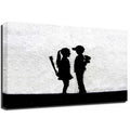 Banksy Canvas Print - Boy Meets Girl
