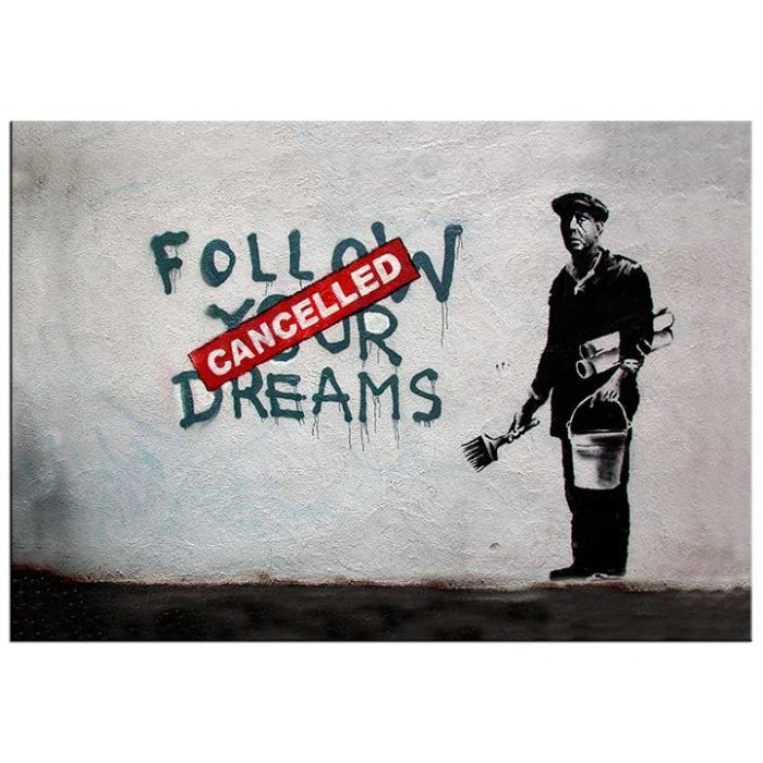 Banksy Canvas Print - Cancelled Dreams
