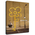 Banksy Canvas Print - Yellow Flower
