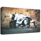 Banksy Canvas Print - Sniffing Copper