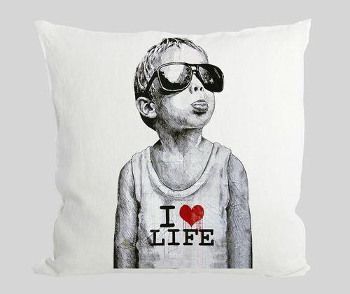 I love life boy Cushion