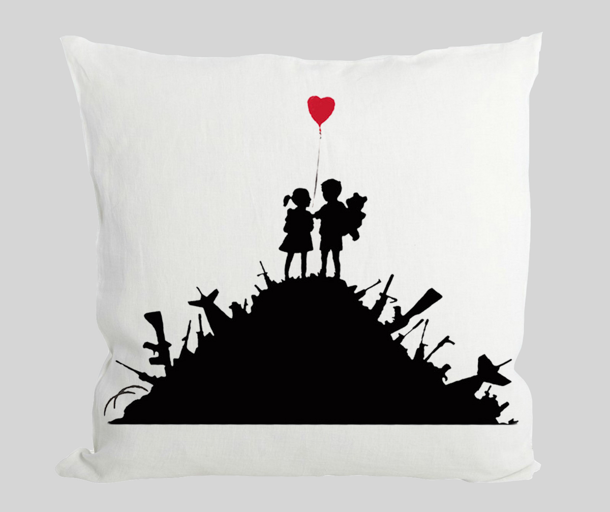 Kids with guns Cushion