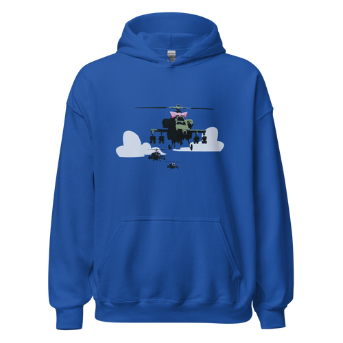 Apache Helicopter Hoodie - Royal Blue