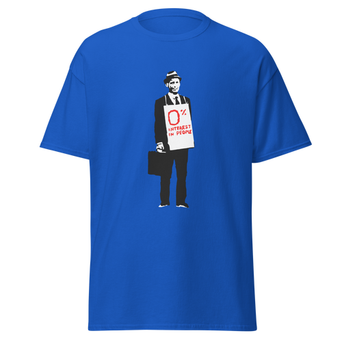 Banksy 0 Percent Interest In People - Royal Blue