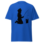 Banksy Fishing Boy T Shirt - Royal Blue