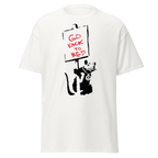 Banksy Go Back To Bed T Shirts - White