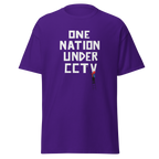 Banksy One Nation Under CCTV T Shirts - Purple