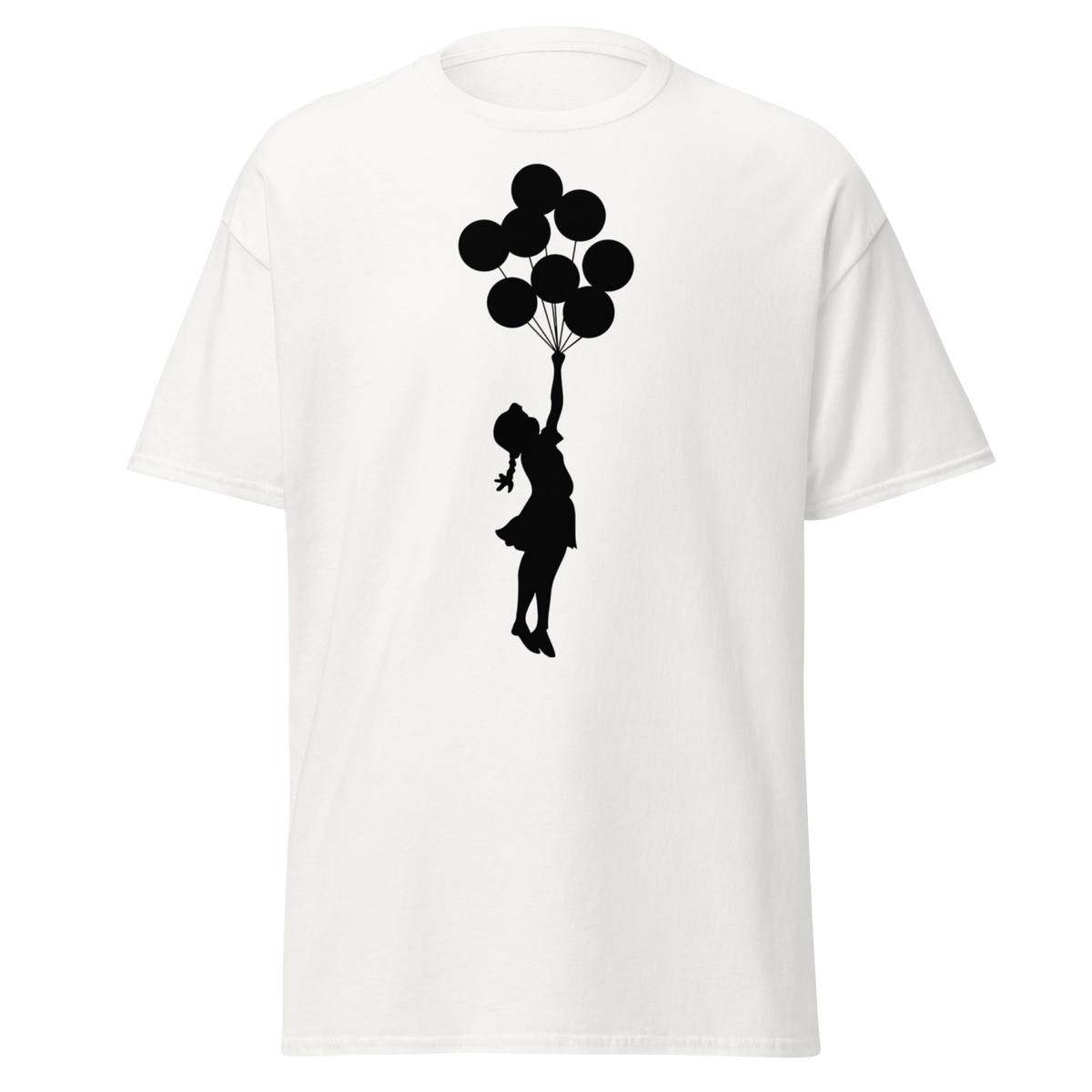 Banksy Palestine Girl With Balloons - White