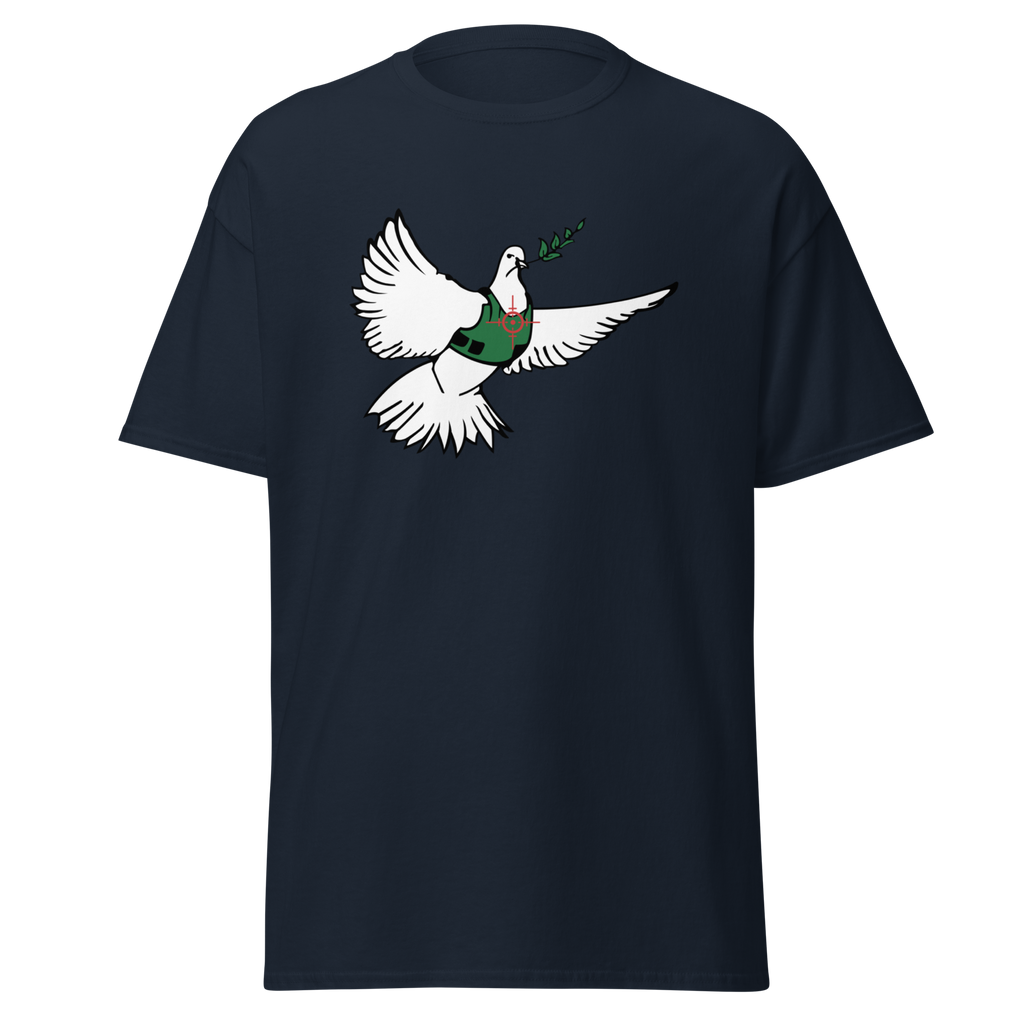 Banksy Peace Dove T Shirt - Navy Blue