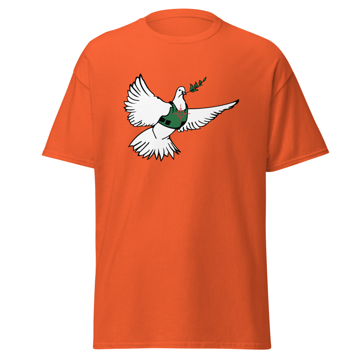 Banksy Peace Dove T Shirt - Orange