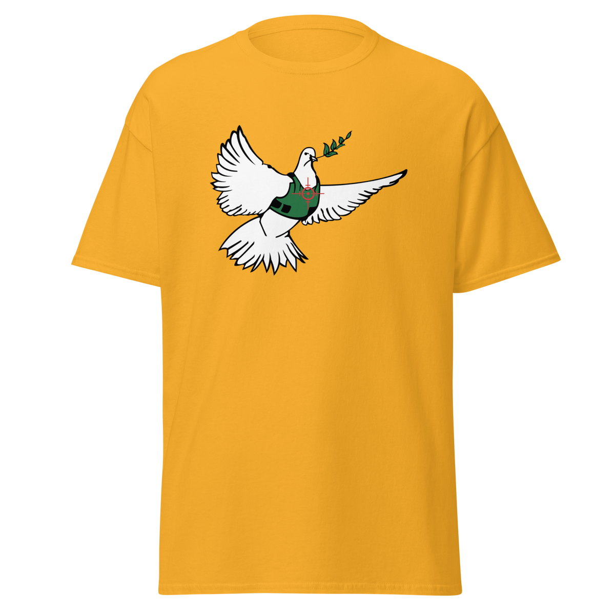 Banksy Peace Dove T Shirt - Yellow