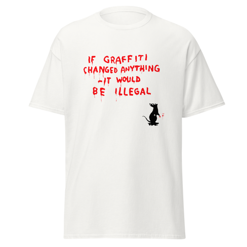 Banksy T Shirt If Graffiti Changed Anything