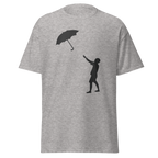Banksy Umbrella Boy T Shirt - Sport Grey
