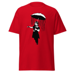 Banksy Umbrella Girl T Shirt - Red