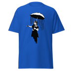Banksy Umbrella Girl T Shirt - Royal Blue