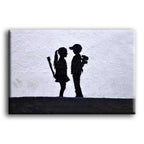 Banksy Canvas Print - Boy Meets Girl
