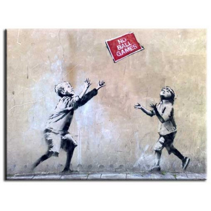 Banksy Canvas Print - No Ball Games