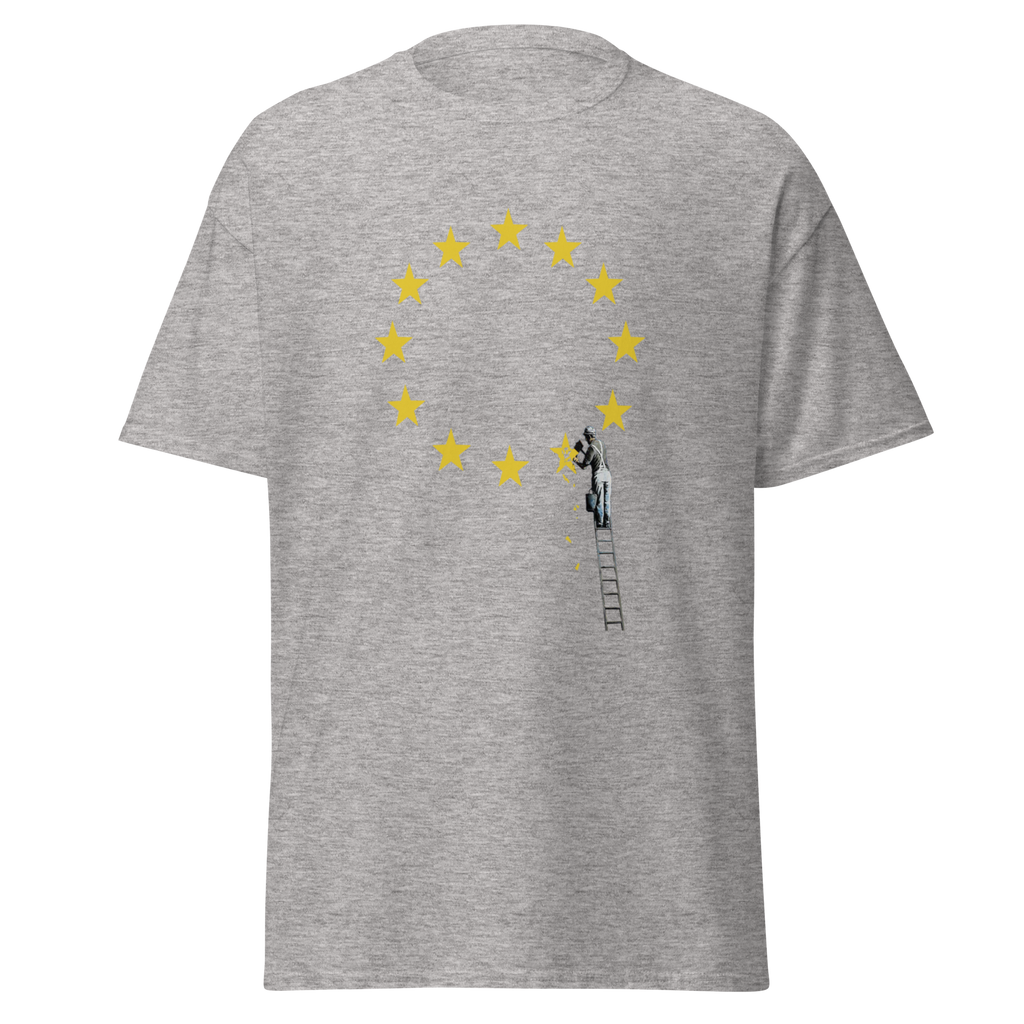 Brexit EU Flag T Shirt - Sport Grey