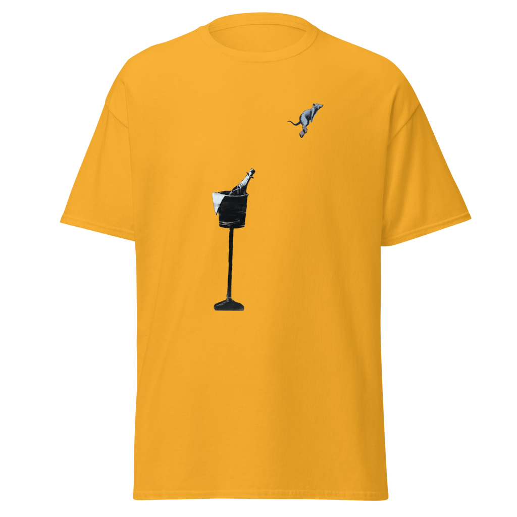 Champagne Cork Rat T Shirt - Yellow