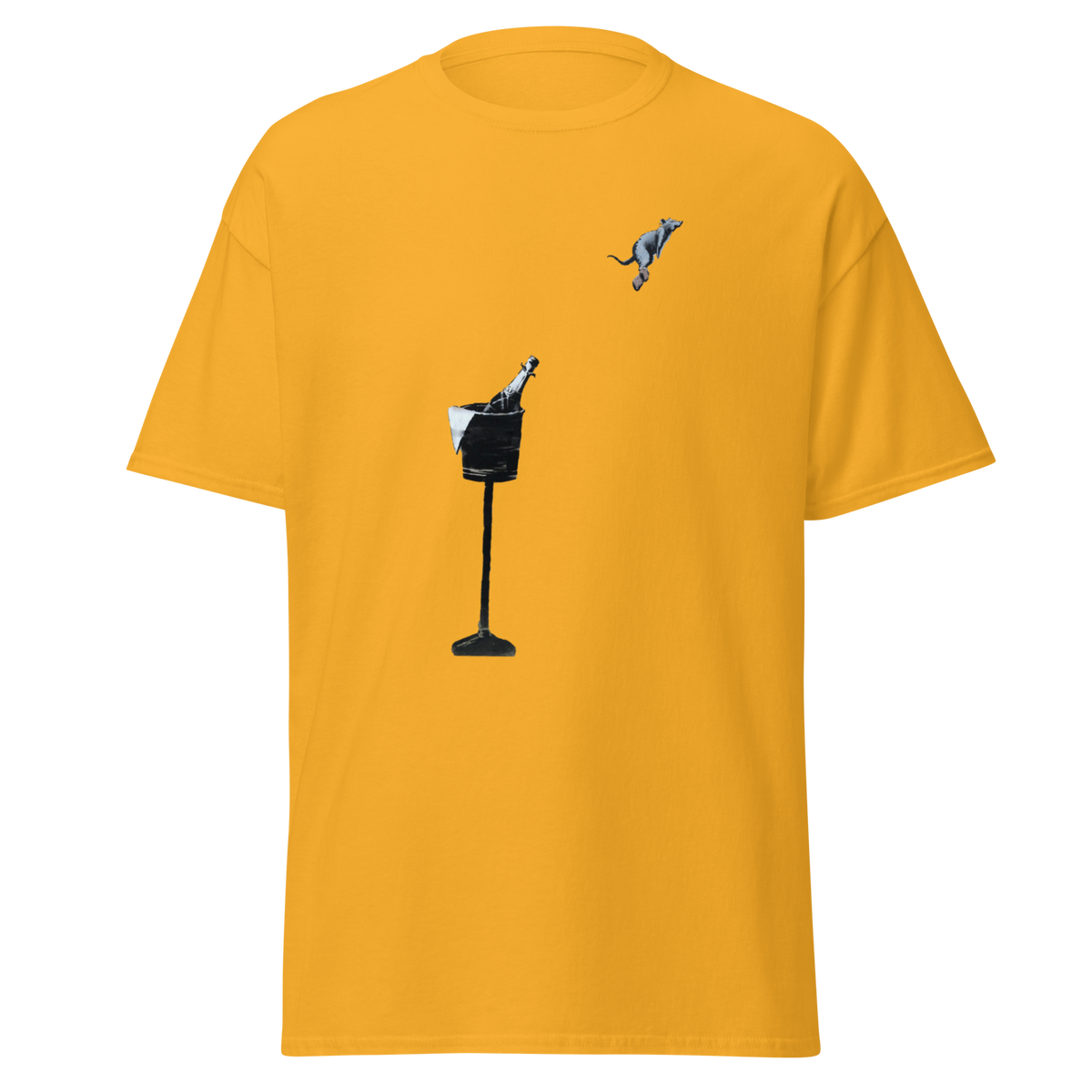 Champagne Cork Rat T Shirt - Yellow