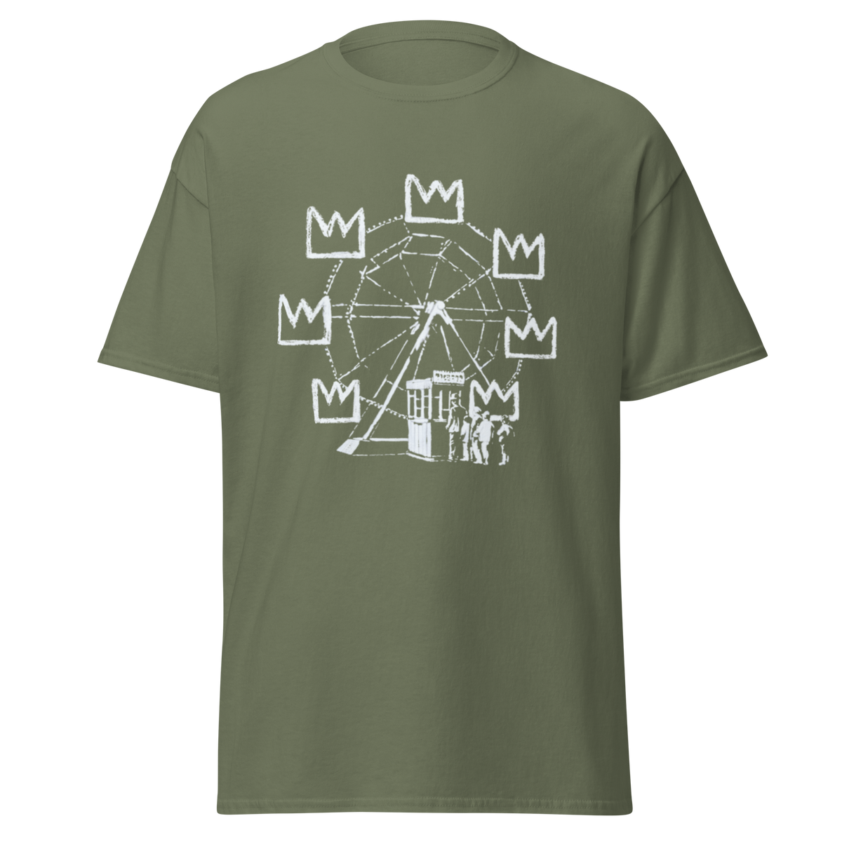 Ferris Wheel T Shirt - Military Green