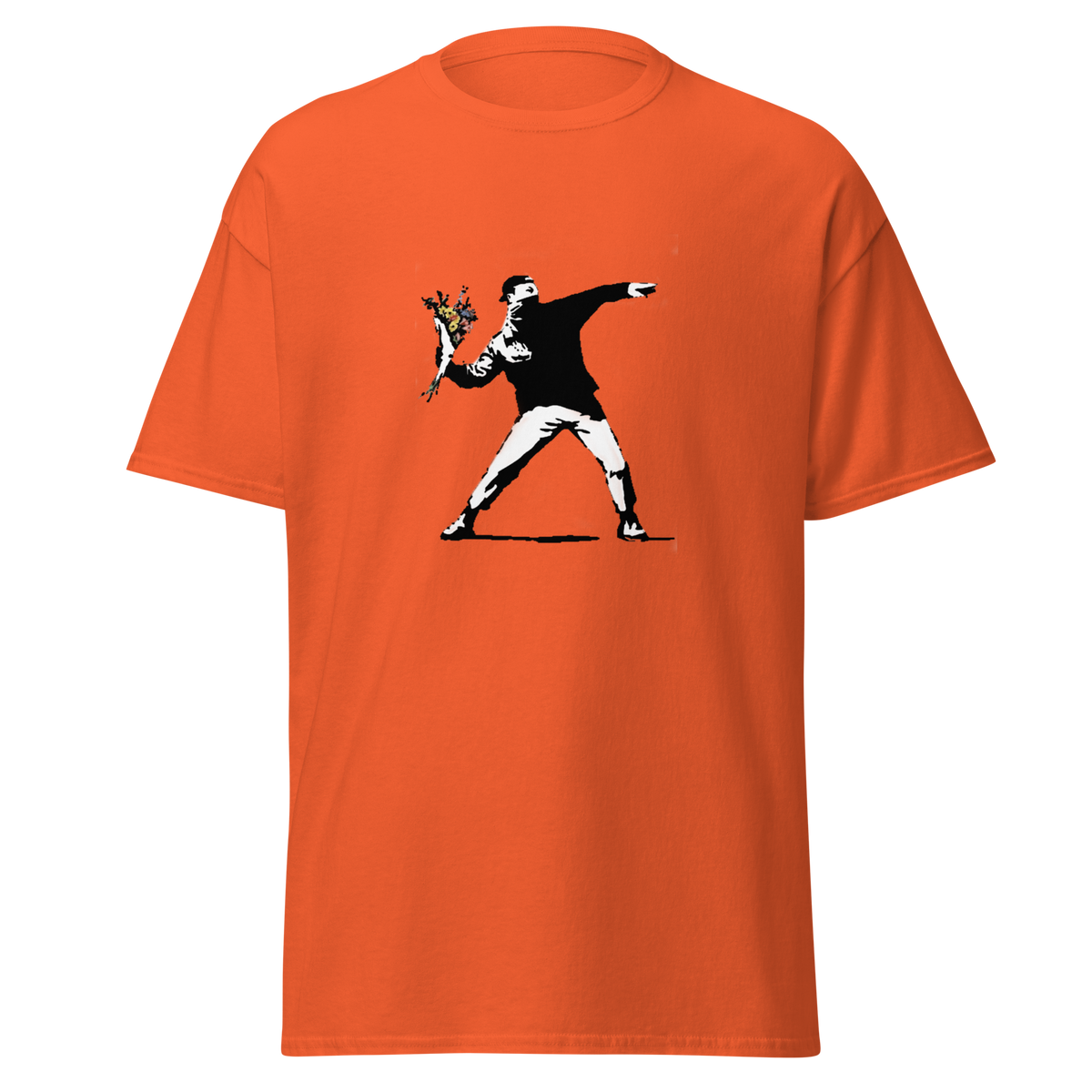 Flower Thrower T Shirt - Orange