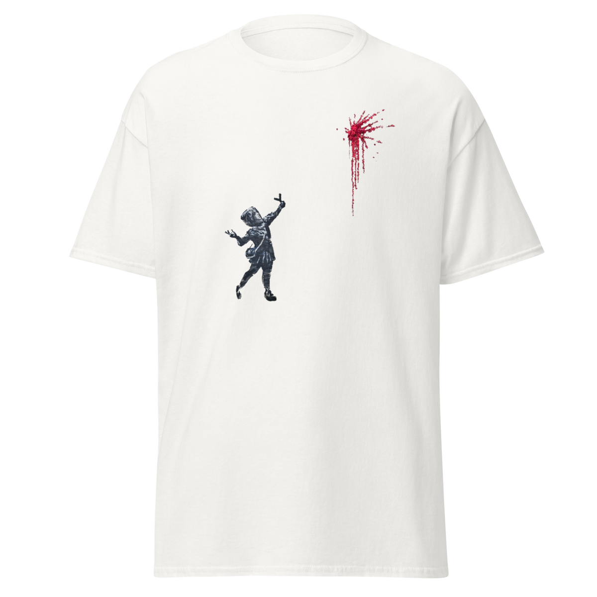 Girl slingshot flowers T Shirt - White