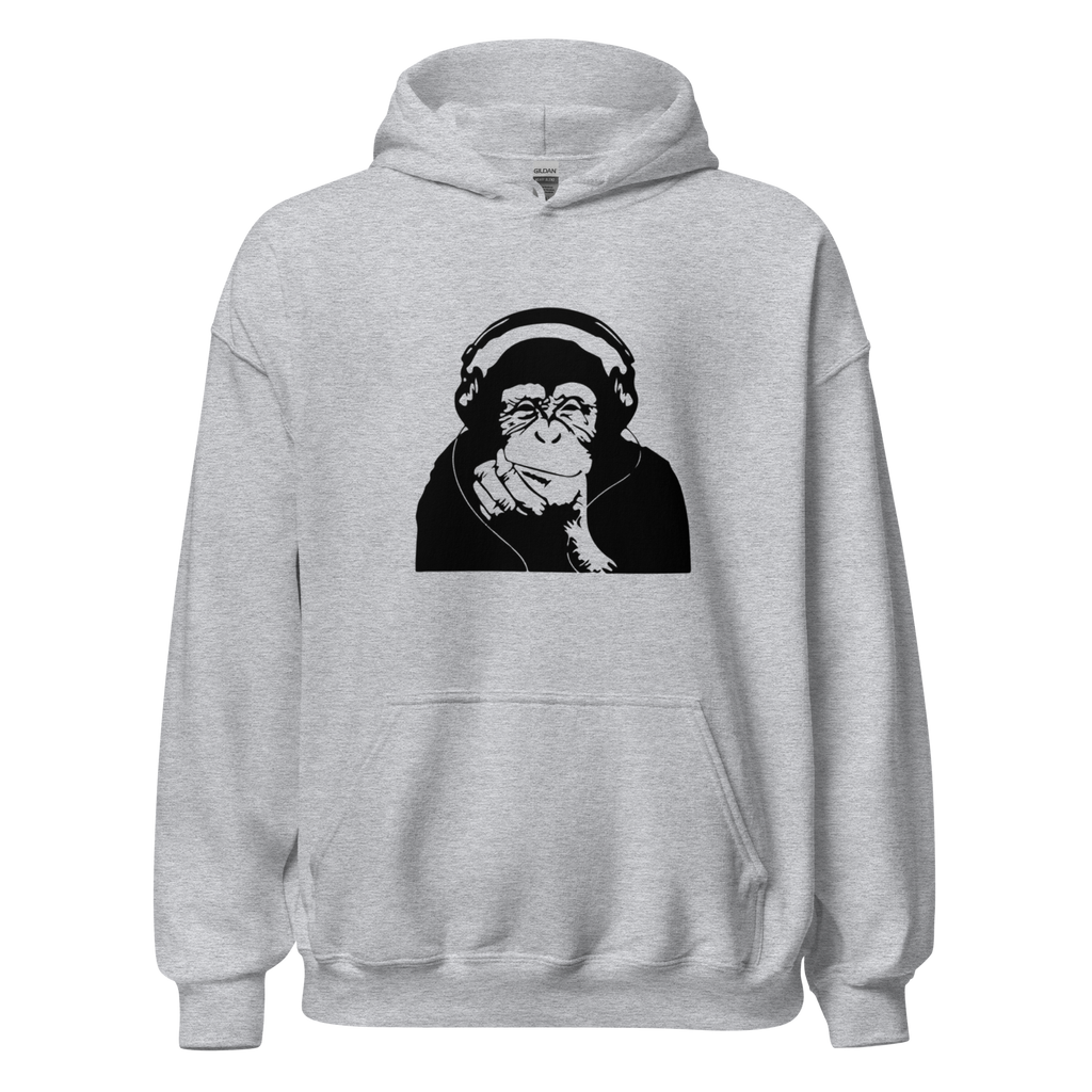 Headphone Chimp Hoodie - Sport Grey