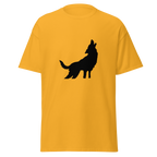 Howling Wolf T Shirt - Gold