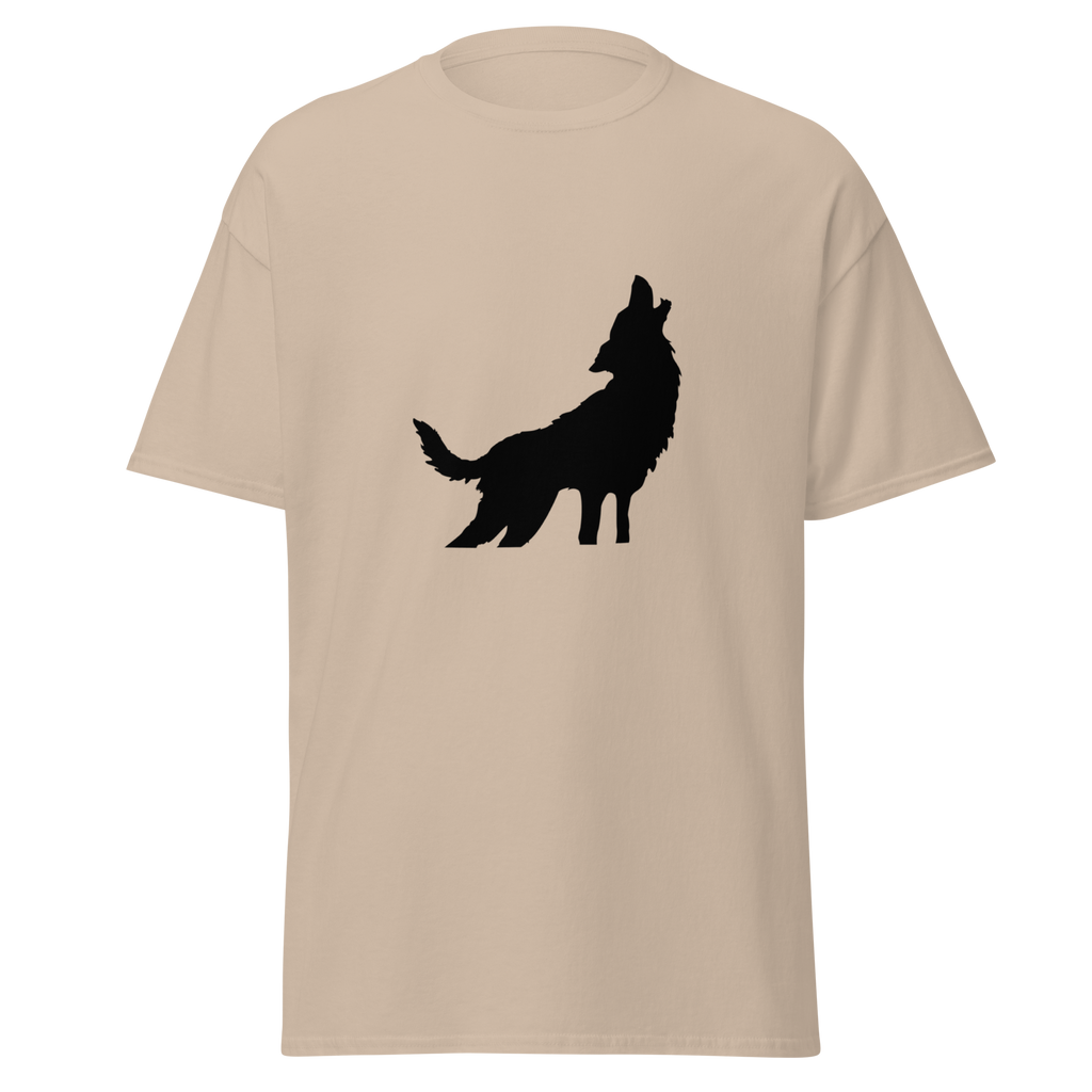 Howling Wolf T Shirt - Sand
