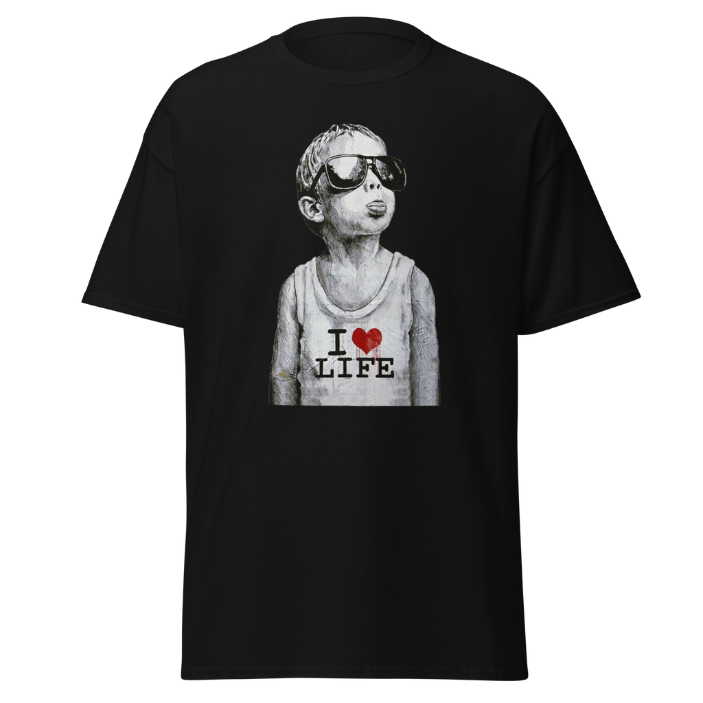 I love life boy T Shirt - Black