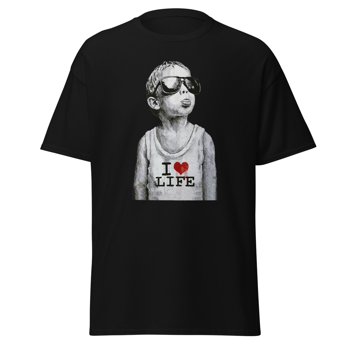 I love life boy T Shirt - Black