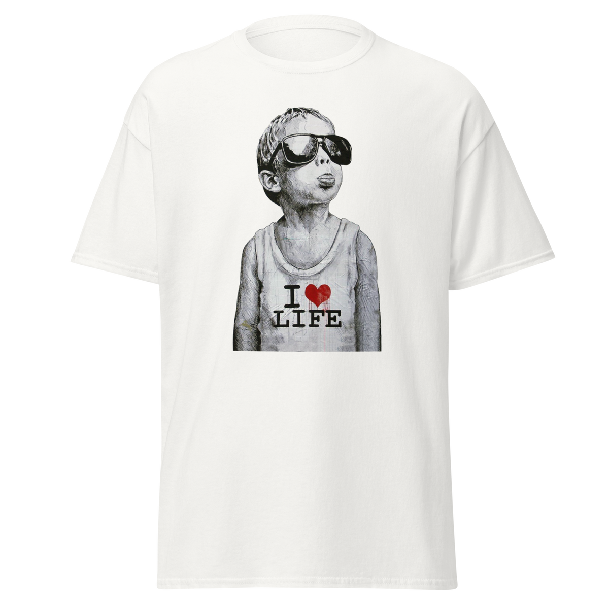 I love life boy T Shirt - White