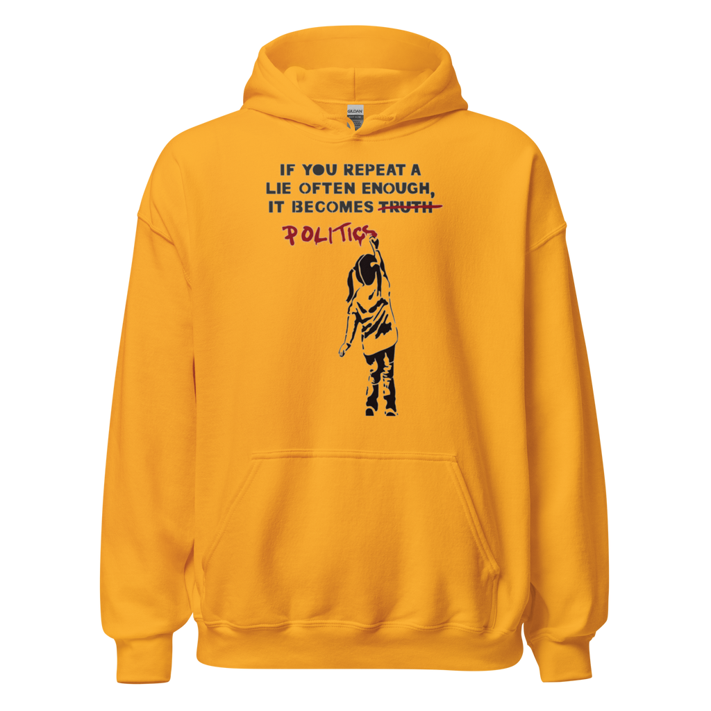 If you lie often enough Hoodie - Yellow