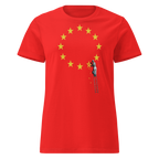Ladies Brexit EU Flag T Shirt - Red