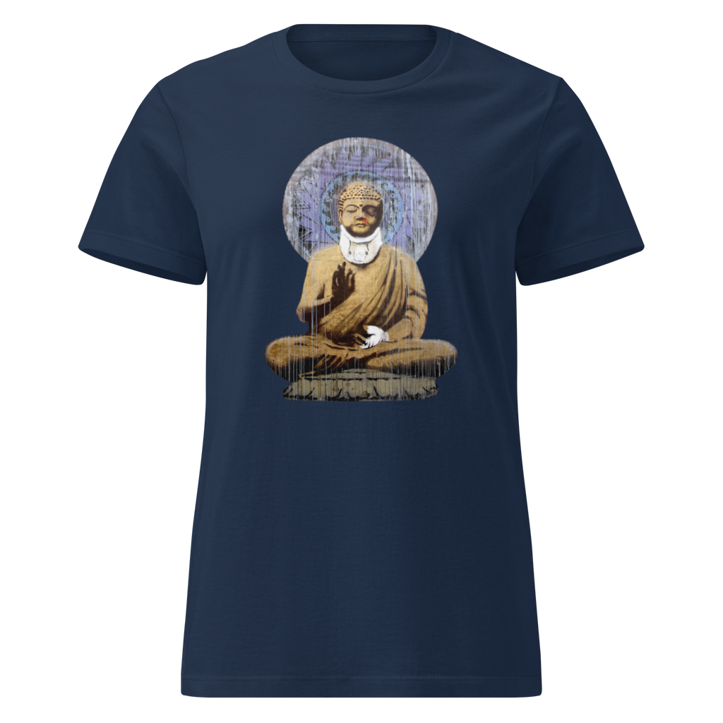 Ladies Buddha T-Shirt - Navy Blue