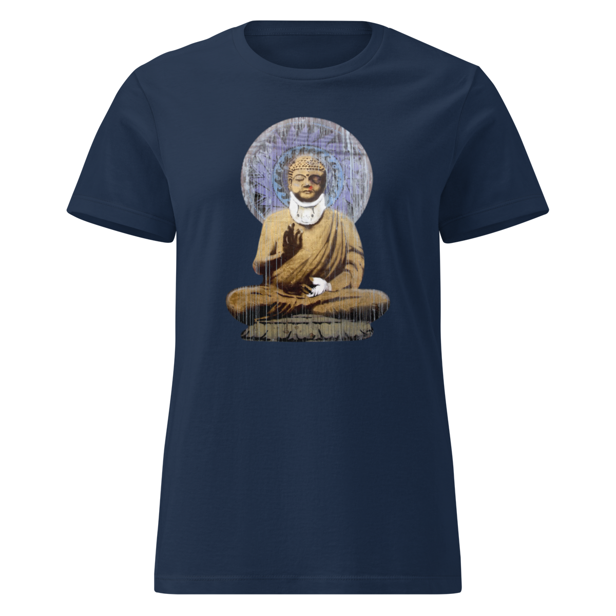 Ladies Buddha T-Shirt - Navy Blue
