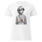 Ladies I love life boy T - Shirt - White